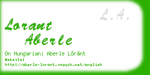 lorant aberle business card
